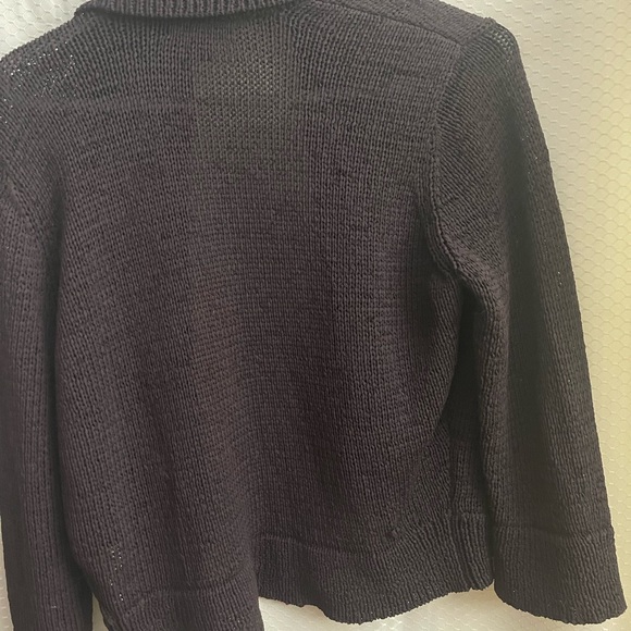 Anne Klein vintage black loosely woven polyester sweater Size L - Picture 2 of 6